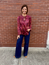 Load image into Gallery viewer, Dear John Pomegranate Flame Alessia Top
