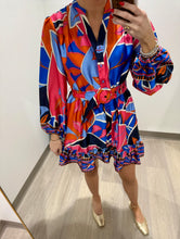 Load image into Gallery viewer, Geo Button Down Dress
