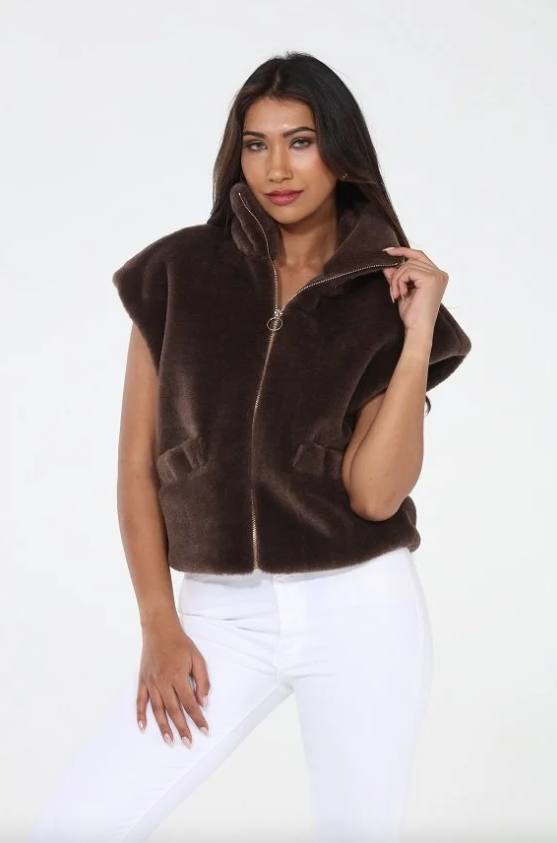Rain and Rose Brown Vest