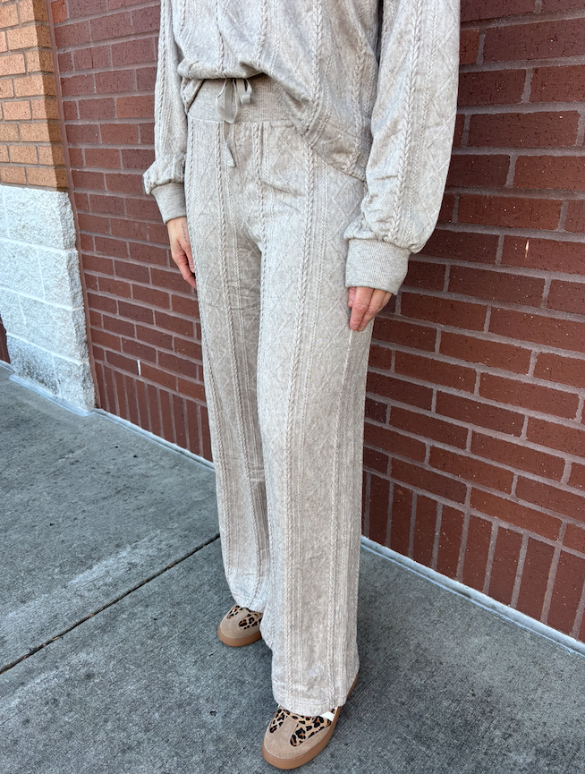 Splendid Cable Wide Leg Pant