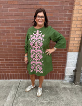 Load image into Gallery viewer, Uncle Frank Panel Embroidered Shift Dress
