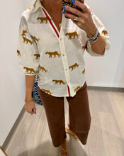 Load image into Gallery viewer, Dizzy Lizzie Cheetah Puff Sleeve Top
