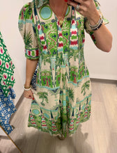Load image into Gallery viewer, Dizzy Lizzie Ikat Montauk Dress
