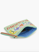 Load image into Gallery viewer, Mahjong Beaded Zip Clutch

