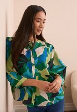 Load image into Gallery viewer, Tribal Fieldgreen Dolman Sleeve Blouse
