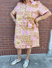 Load image into Gallery viewer, Tribal Wisteria Button Placket Dress
