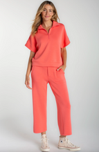 Load image into Gallery viewer, Liverpool Coral Half Zip Popover Top
