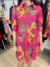 Load image into Gallery viewer, Dizzy Lizzie Pink Dragon Chatham Dress
