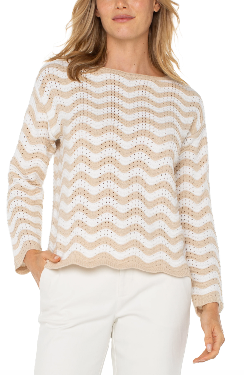 Liverpool Scallop Hem Sweater