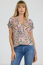 Load image into Gallery viewer, Dear John Tropical Ikat Julia Top
