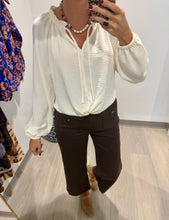 Load image into Gallery viewer, Tribal Front Knot Raglan Sleeve Blouse
