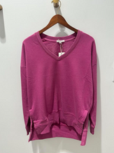 Load image into Gallery viewer, Z Supply Magenta V Neck Modern Weekender
