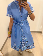 Load image into Gallery viewer, Isla Payal Fleur Blue Sydney Shirtdress
