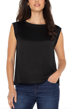 Load image into Gallery viewer, Liverpool Sleeveless Knit Woven Top
