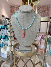 Load image into Gallery viewer, Smith and Co Blue Leather Fish Necklace
