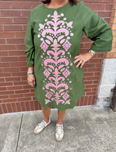 Load image into Gallery viewer, Uncle Frank Panel Embroidered Shift Dress
