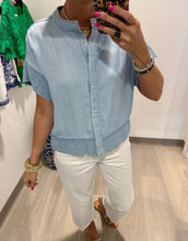 Load image into Gallery viewer, Tru Luxe Standing Collar Button Front
