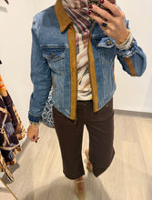Load image into Gallery viewer, Tribal Suede Zip Front Denim Jacket

