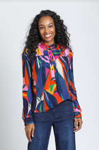 Load image into Gallery viewer, APNY Bloom Ruffle Half Placket Blouse
