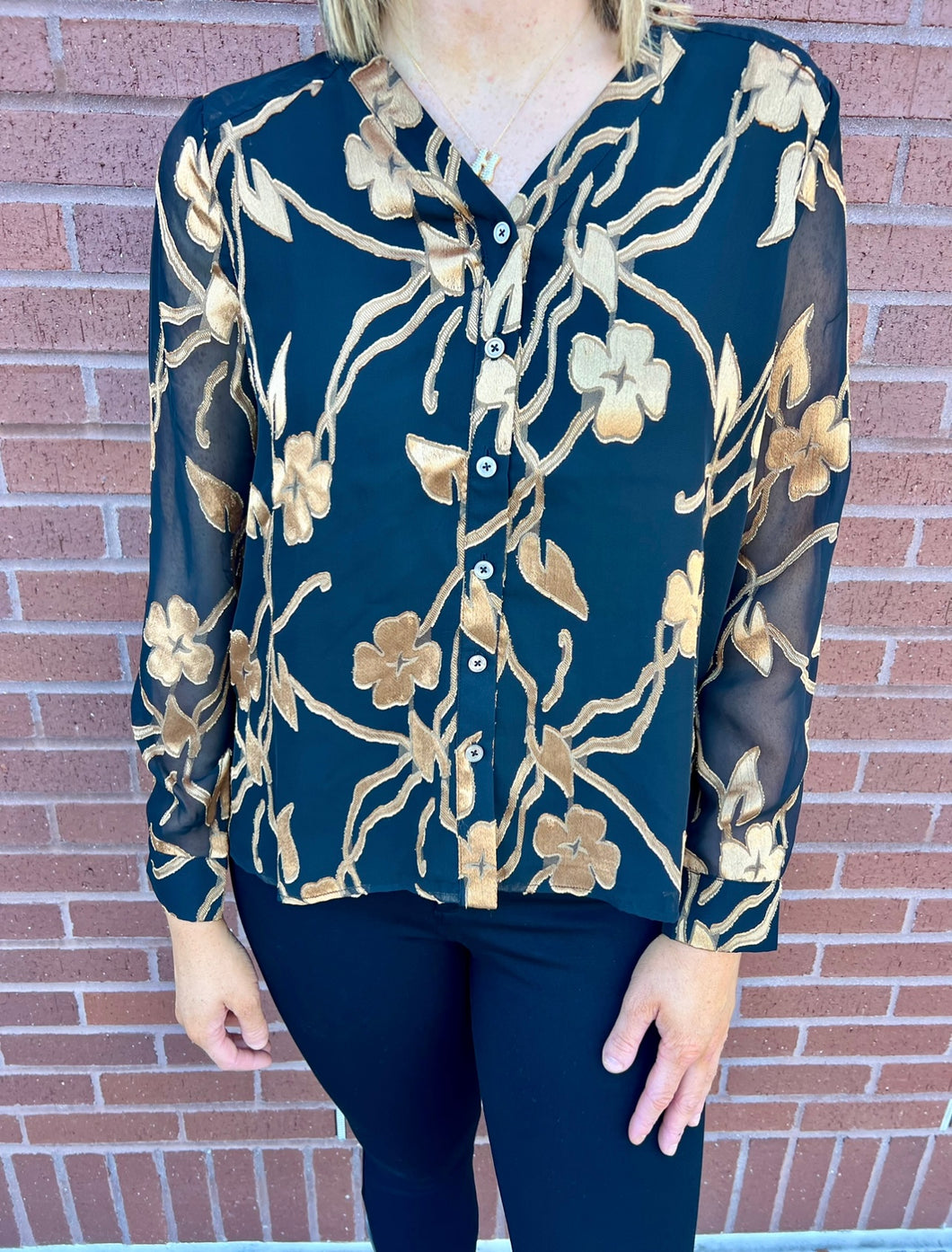 Gold Scroll Blouse