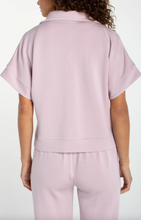 Load image into Gallery viewer, Liverpool Lilac Half Zip Popover Top
