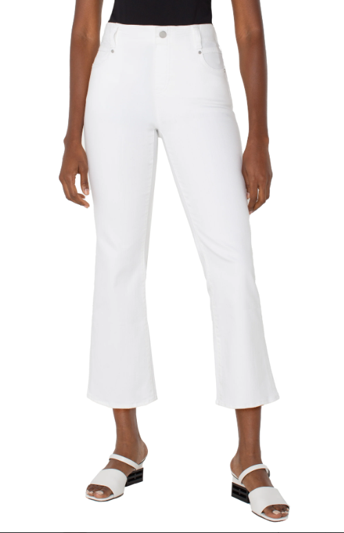 Liverpool Gia Glider Crop Flare Tulip Back Split