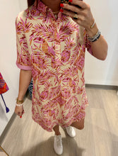 Load image into Gallery viewer, Tribal Tropical Linen Shirt Dress
