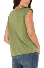 Load image into Gallery viewer, Liverpool Sleeveless Knit Woven Top

