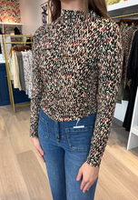 Load image into Gallery viewer, Liverpool Geo Ikat Mock Neck Knit Top

