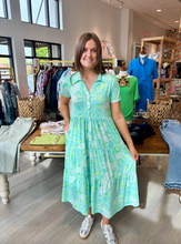 Load image into Gallery viewer, La Mer Luxe Mint Leaves Desiree Midi
