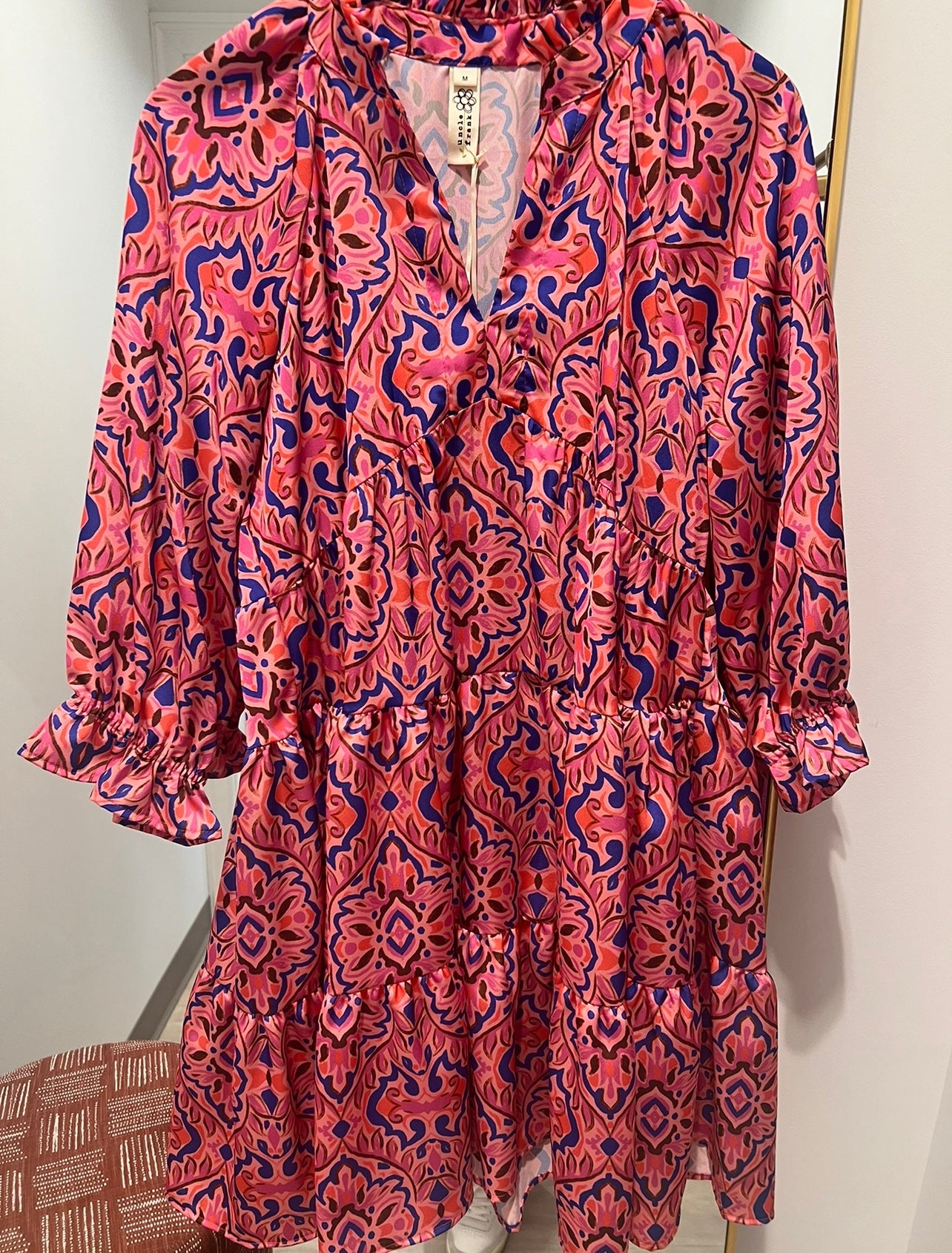 Uncle Frank Silky Tile Print Dress – The Farmer's Daughter