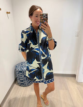 Load image into Gallery viewer, Maude Indigo Lilies Ava Dress
