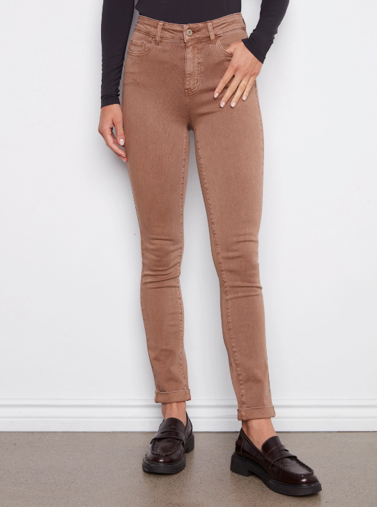 Charlie B Cuffed Hem Slim 5 Pocket Pant
