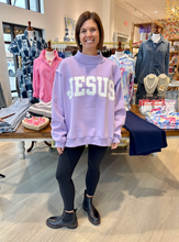 Load image into Gallery viewer, Jesus Embroidered Mock Neck Sweatshirt
