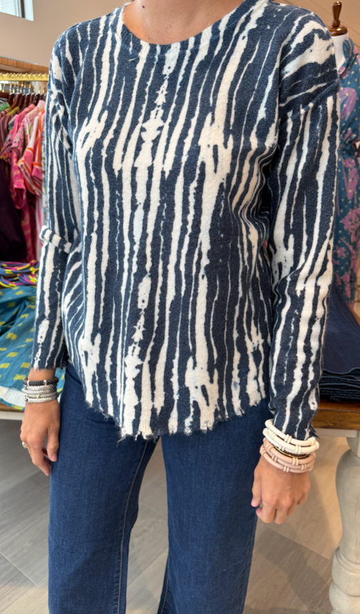 Charlie B Stream Reversible Printed Crew Neck