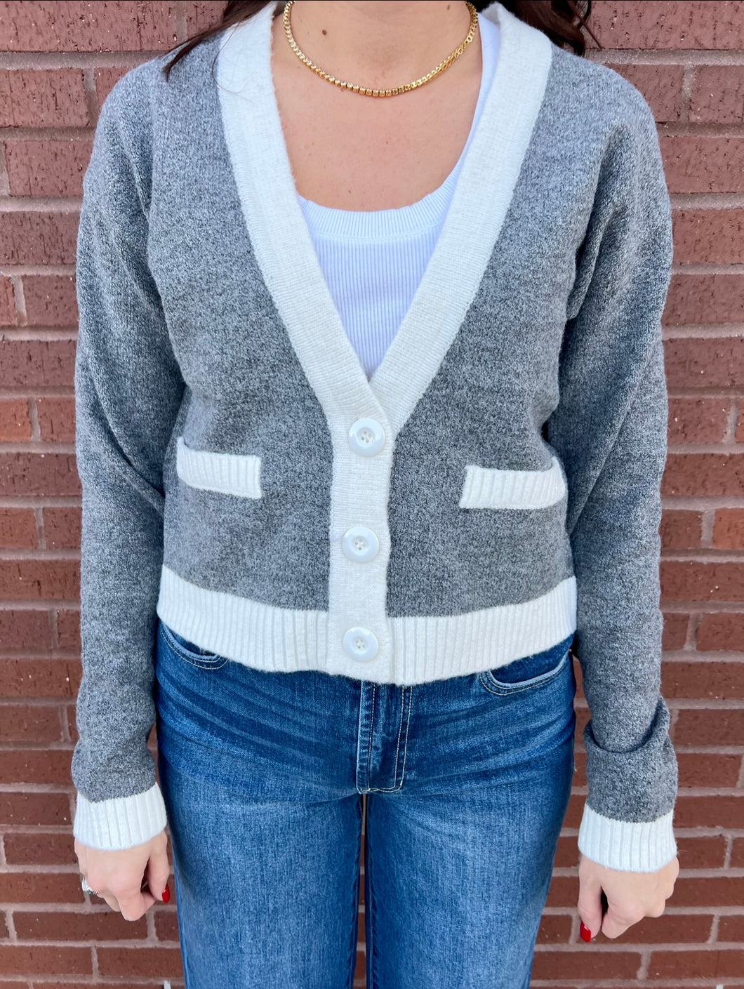 RD Posy V Neck Cardigan