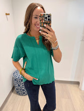 Load image into Gallery viewer, Tru Luxe Split Neck Knit Top
