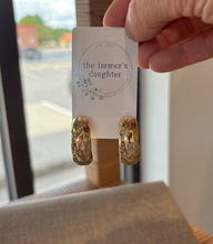 Load image into Gallery viewer, Jessica Hammered Hoop

