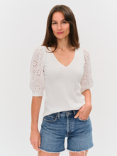 Load image into Gallery viewer, Six Fifty Esme Ribbed Eyelet Top
