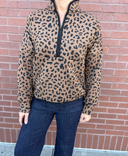 Load image into Gallery viewer, Cheetah Quarter Zip
