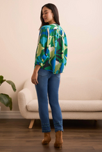 Load image into Gallery viewer, Tribal Fieldgreen Dolman Sleeve Blouse
