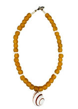 Load image into Gallery viewer, Twine &amp; Twig Brown Tribal Shell Necklace
