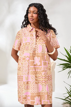 Load image into Gallery viewer, Tribal Wisteria Button Placket Dress

