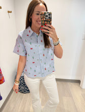 Load image into Gallery viewer, Tribal Cactus Button Front Blouse
