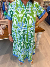 Load image into Gallery viewer, Isla Payal Ikat Green Sydney Shirtdress
