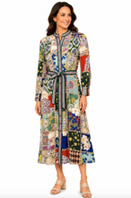 Load image into Gallery viewer, John Mark Mixed Print Button Front Dress
