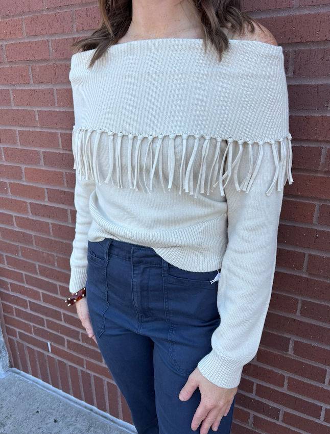 Splendid Simone Fringe Sweater