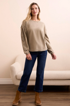 Load image into Gallery viewer, Tribal Olive Leaf Applique Top

