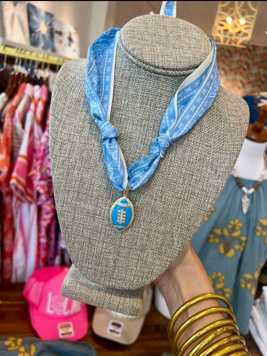 Football Scarf Necklace