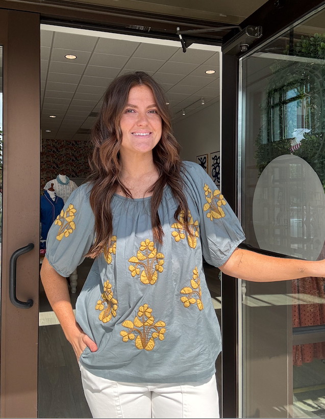 Ivy Jane Applique Peasant Top